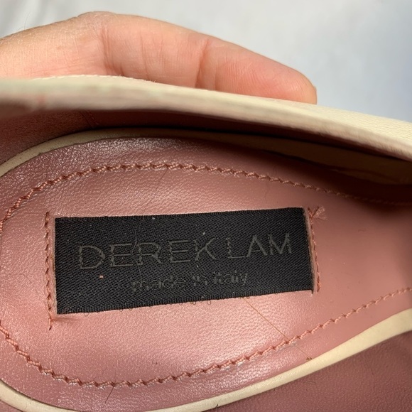 Derek Lam Lace Up‎ Leather Retro Peep Toe Heels - Picture 4 of 7